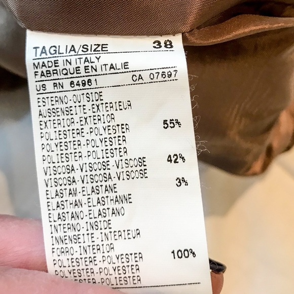 Benetton Made in Italy Vintage Classic Plaid Peplum Jacket - Picture 4 of 4